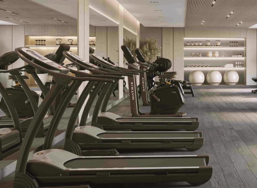 Gym with treadmills, Al Ameera Village brochure image