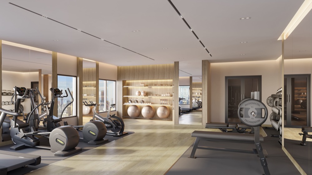 Gym at Ajman Creek Towers (developer render)