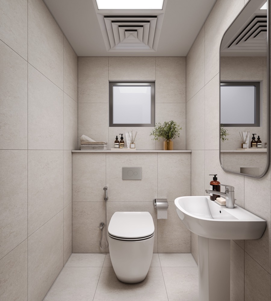 Powder room at Ajman Creek Towers (developer render)