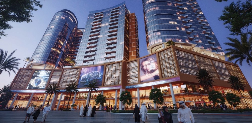 Retail promenade at Tiger Downtown Ajman