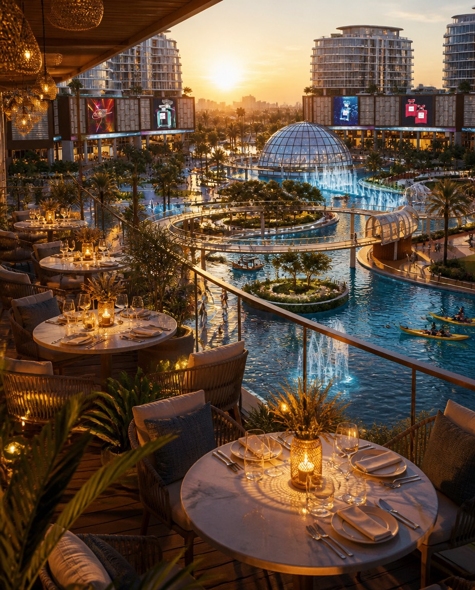 Afternoon dining and leisure