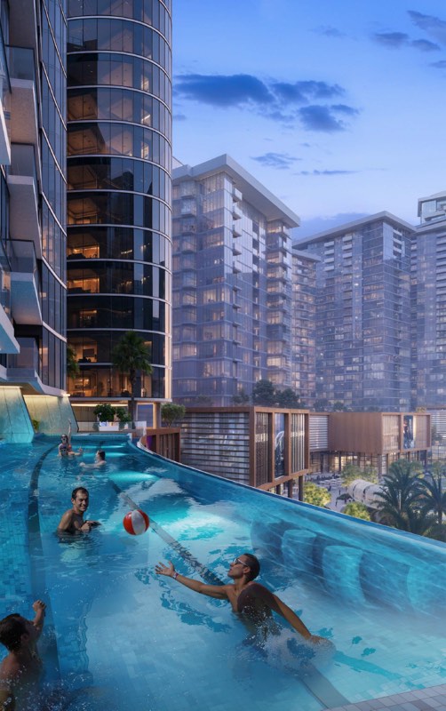 Rooftop pool amenity at Tiger Downtown Ajman