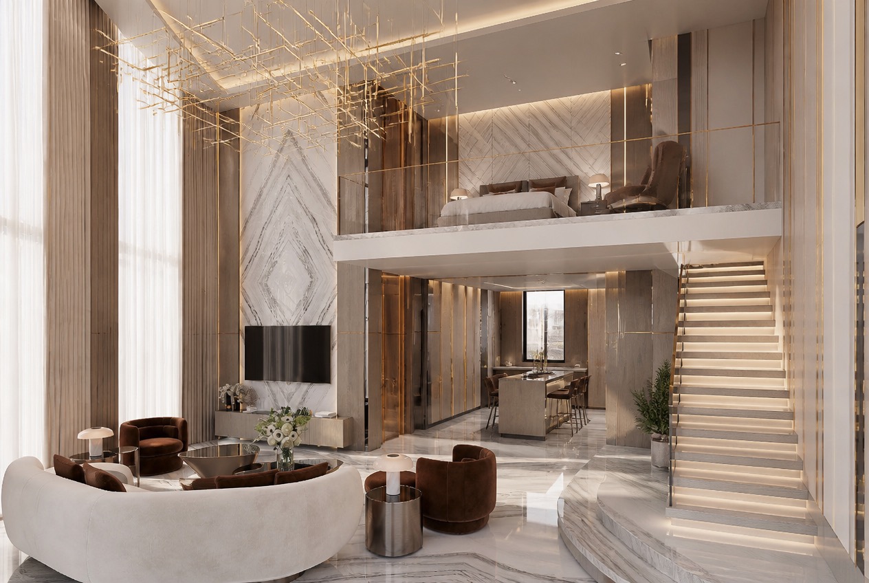 Two-bedroom duplex residence