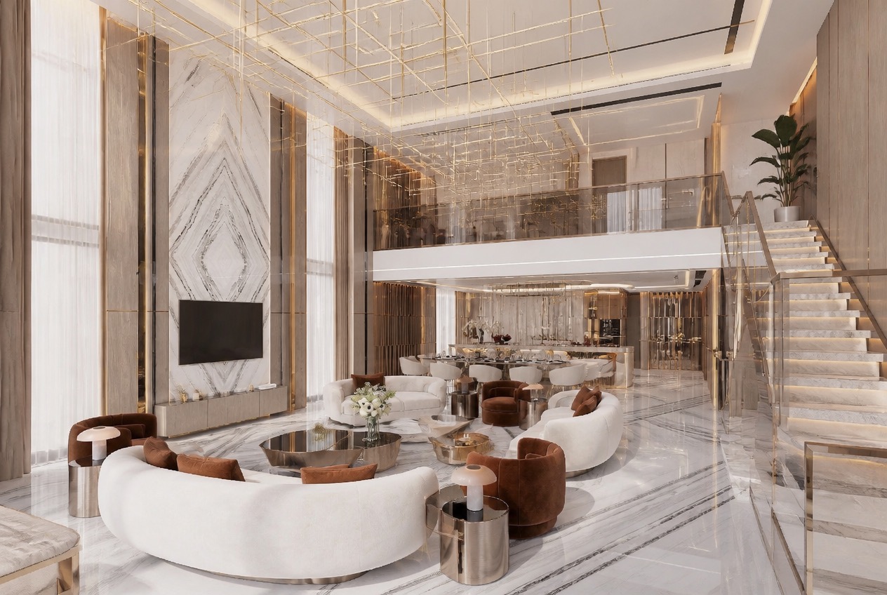 Four-bedroom duplex residence